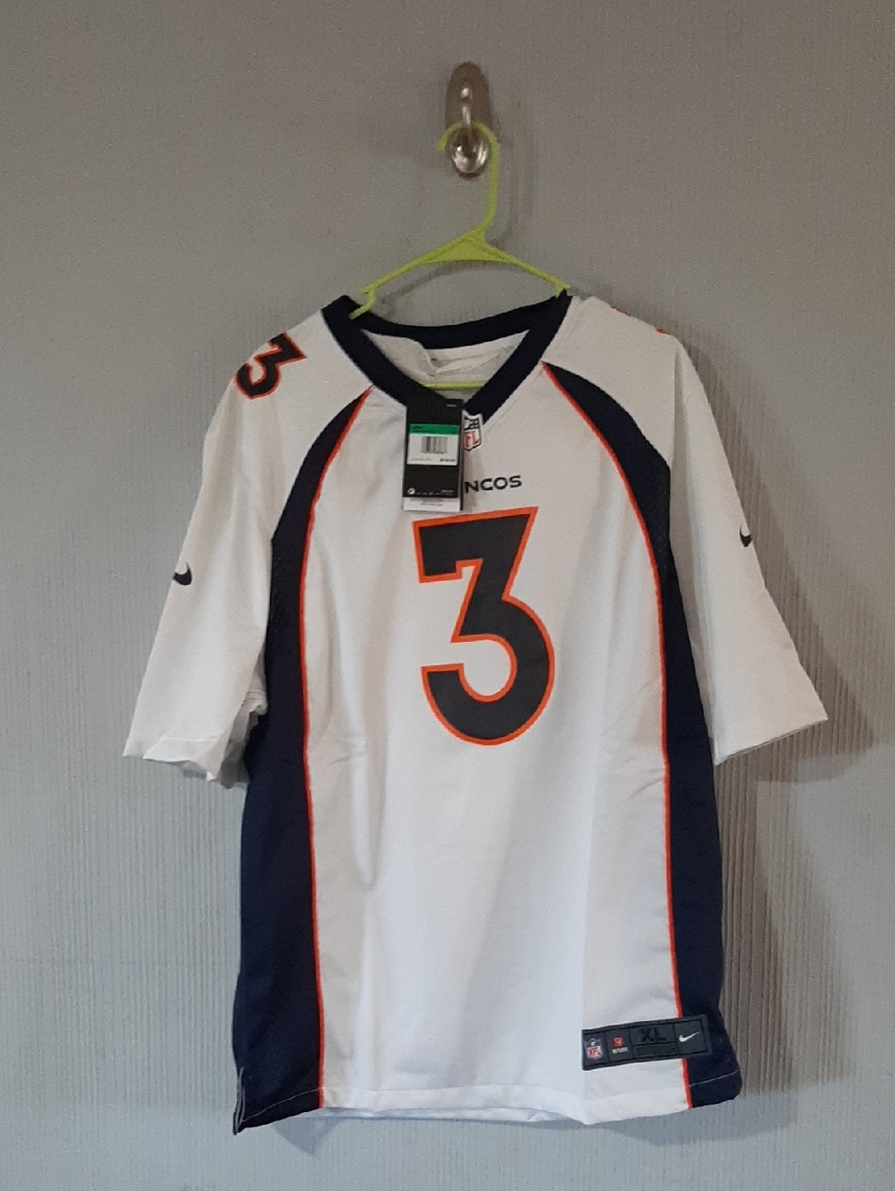 Denver Broncos Nike White, Navy & Orange #3 Football Jersey